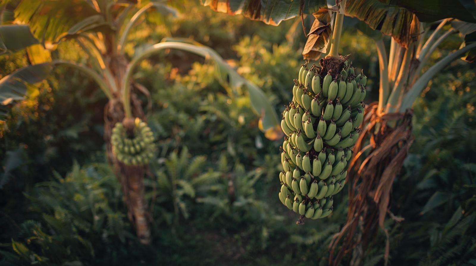 Banana bunch size comparison showing impact of proper banana tree fertilizer program.