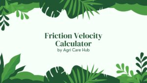 Friction Velocity Calculator
