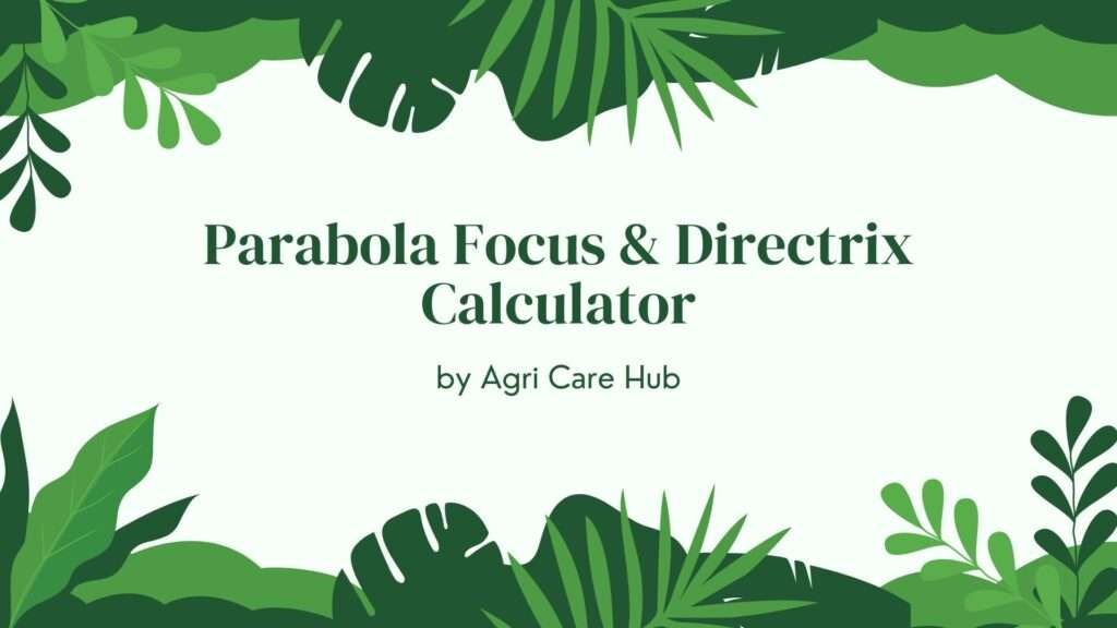 Parabola Focus & Directrix Calculator