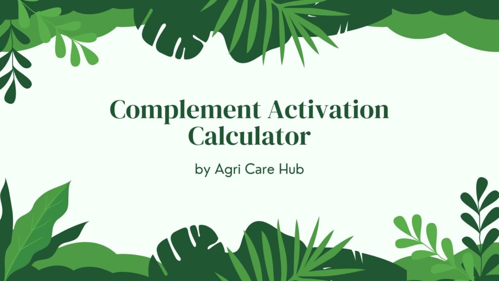 Complement Activation Calculator