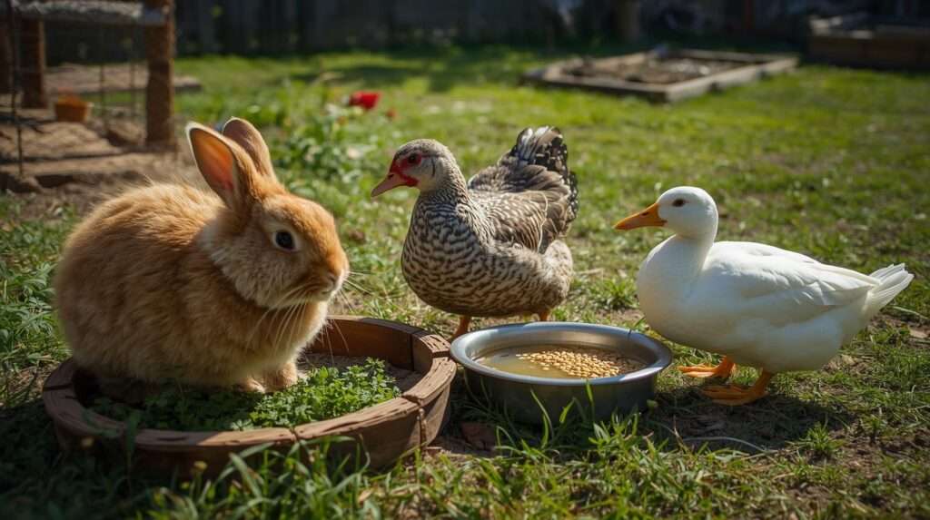 rabbits vs chickens vs ducks