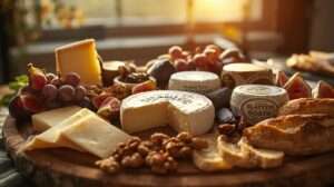 Luxurious cheese board featuring the best goat cheese brands of 2025 including Humboldt Fog, Vermont Creamery chèvre, and aged wheels at golden hour – hero image for “10 Best Goat Cheese Brands” buying guide.