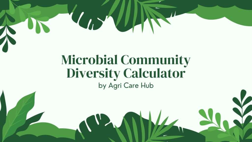 Microbial Community Diversity Calculator