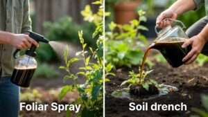 Compost Tea Foliar Spray vs Soil Drench – Which is Better?