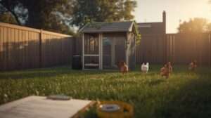 Urban and suburban chickens – well-placed coop with privacy screening and happy neighbors