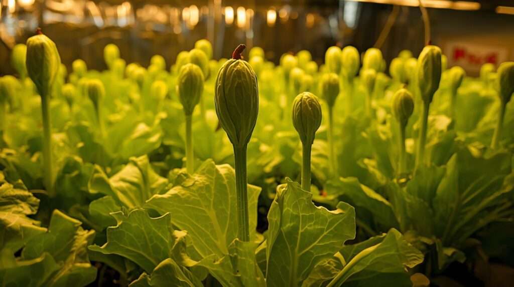 Lettuce Bolting Indoors Under Lights