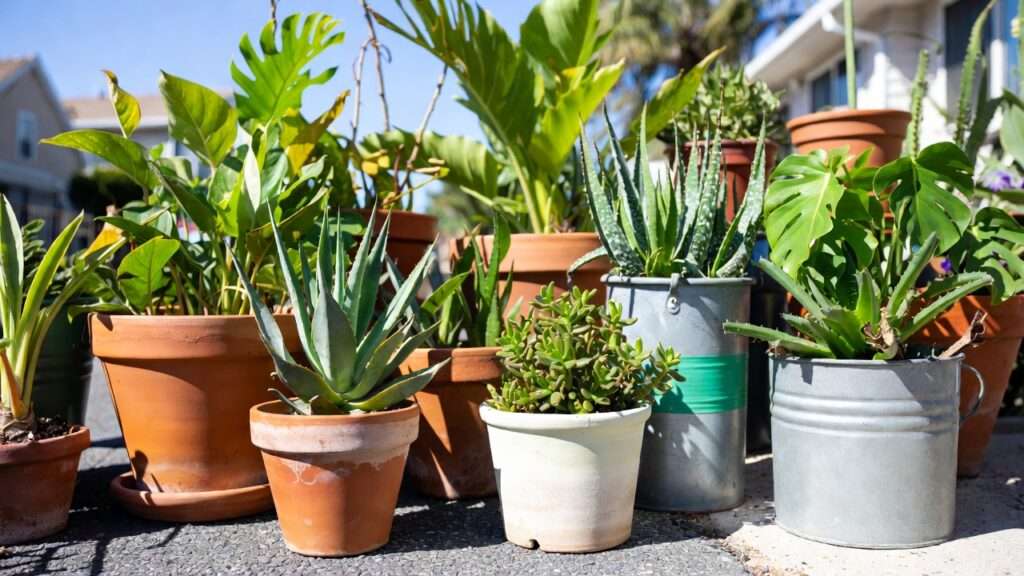 Watering Container Gardens in Heat