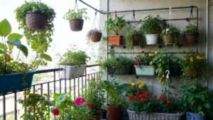 Vertical Gardening on Railings and Walls