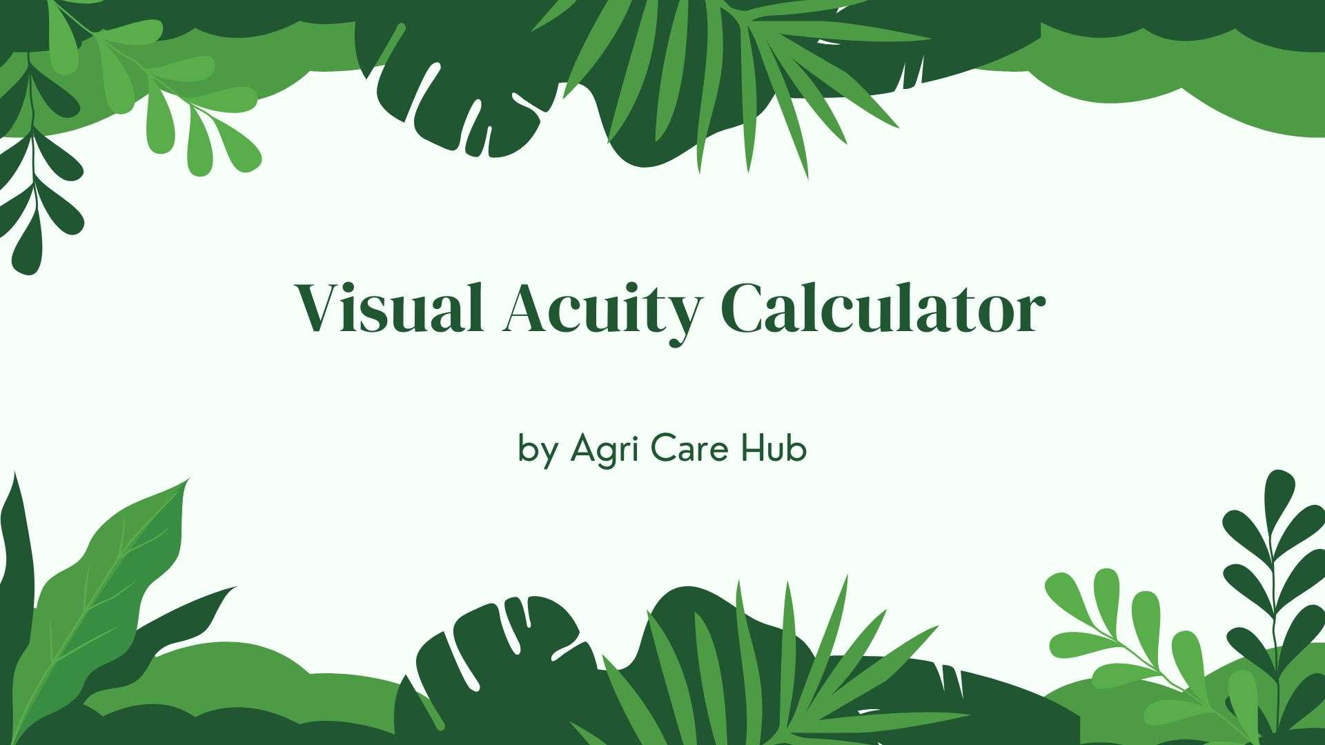 Visual Acuity Calculator – Check Vision Online
