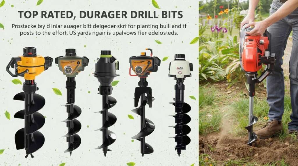 Best auger drill bits for planting bulbs and posts in US yards