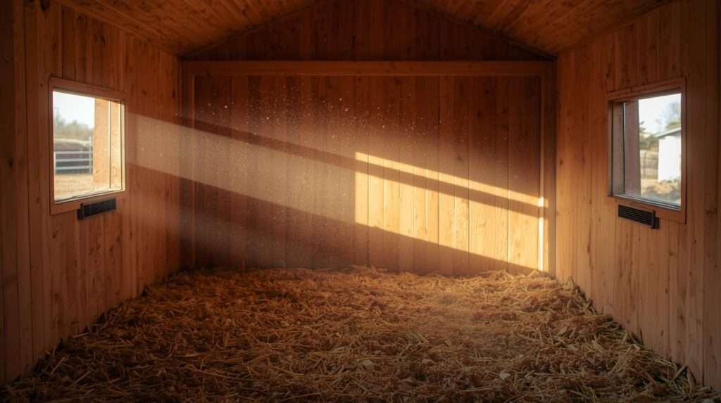 How Much Ventilation a Coop Really Needs? Discover the ideal airflow for healthy chickens, preventing moisture, ammonia, and disease while keeping your flock safe in winter and summe