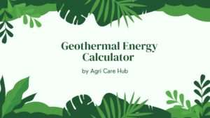 Geothermal Energy Calculator