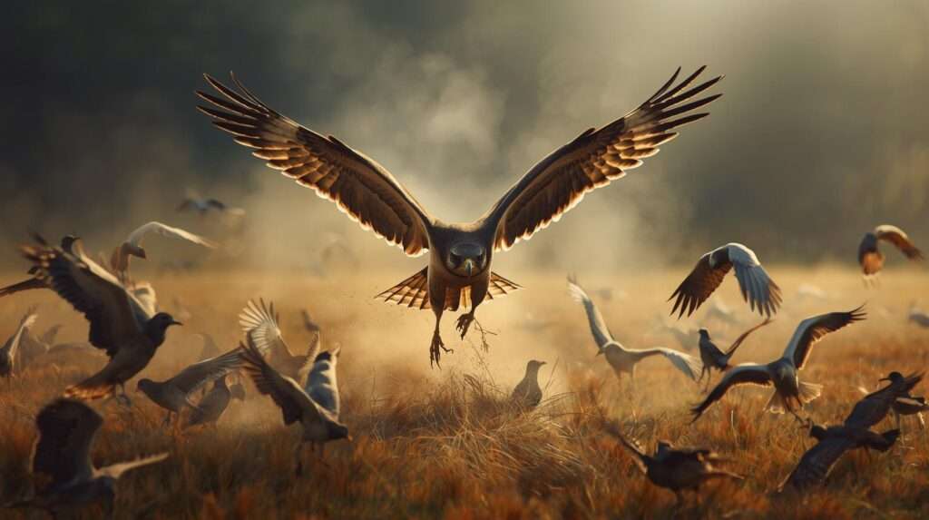 Hawk Attack on the Flock