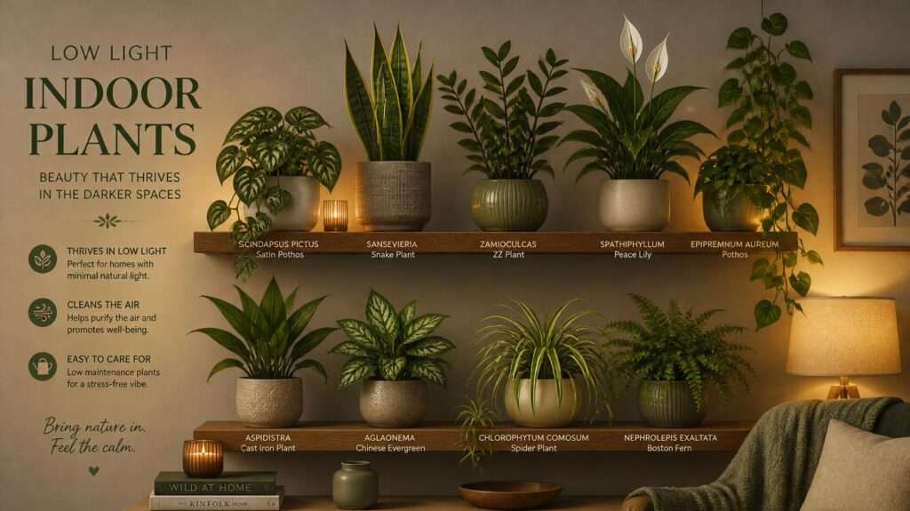 Discover the best indoor no sun plants for low-light homes.