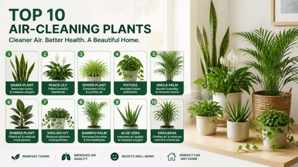 Discover the best plant to clean indoor air. Expert-tested picks remove toxins, boost health & fit any home. See our top 10 now!
