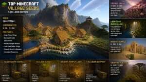 Explore the best Minecraft village seeds for Java and Bedrock. Find spawn villages, rare biomes, loot, and easy survival starts